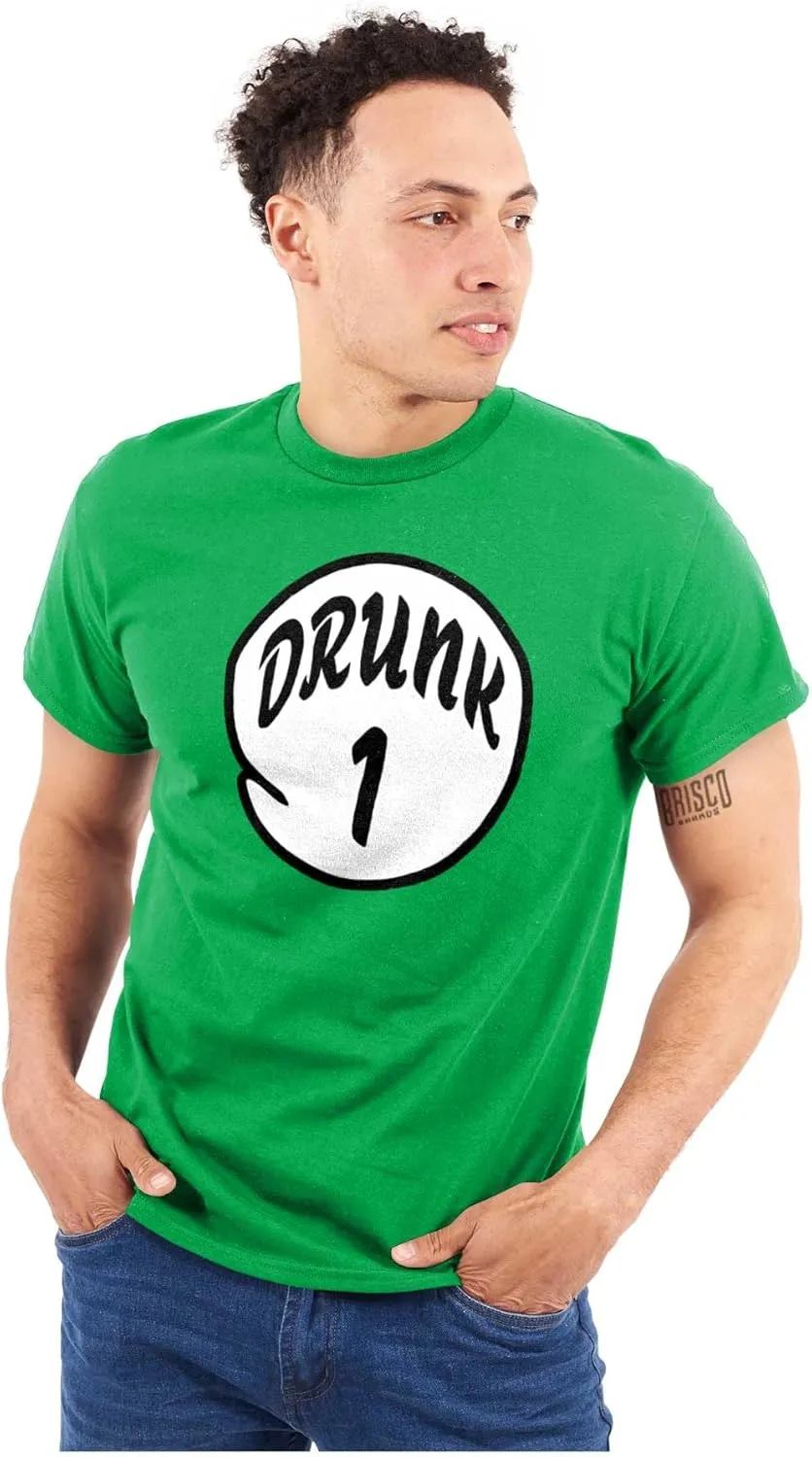 Funny Drunk Number 1 Drinking Humor Graphic T Shirt Men or Women