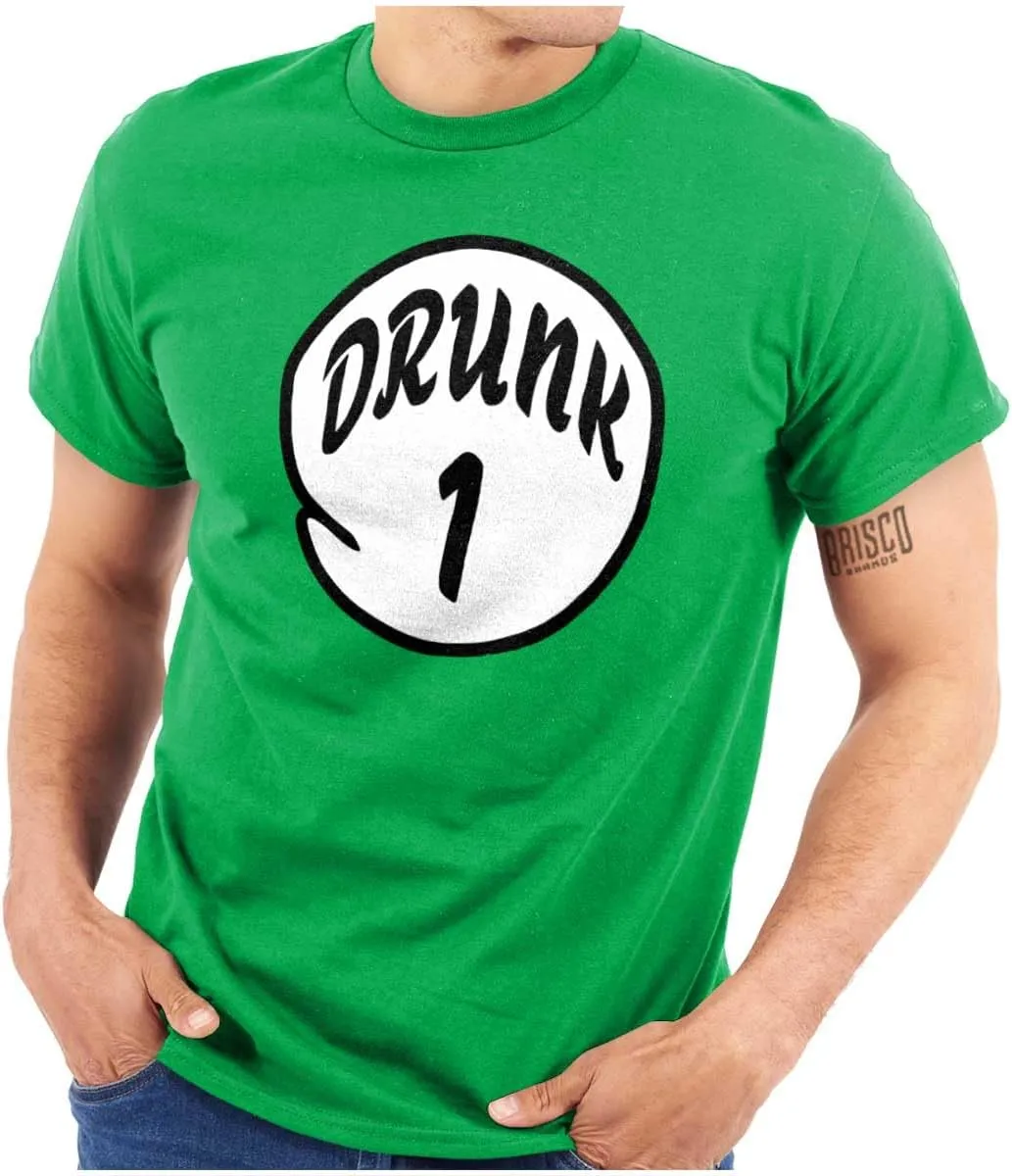Funny Drunk Number 1 Drinking Humor Graphic T Shirt Men or Women
