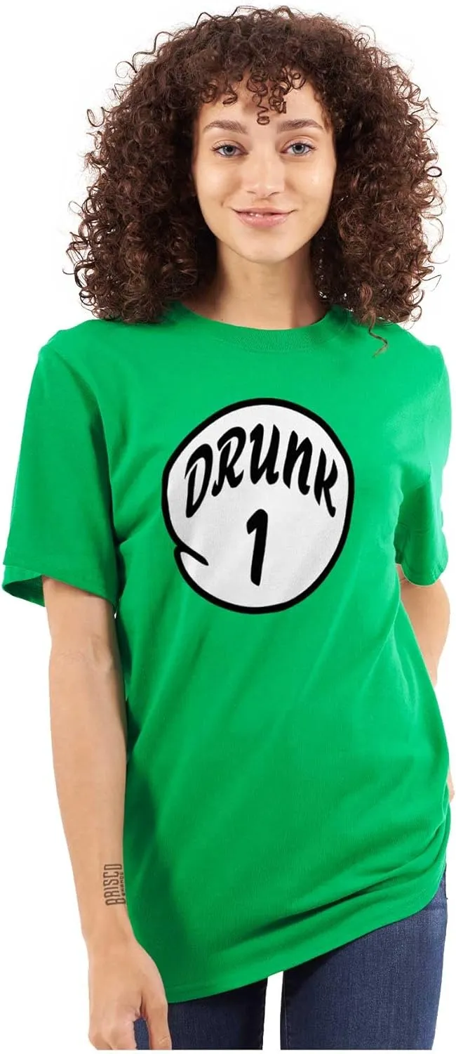Funny Drunk Number 1 Drinking Humor Graphic T Shirt Men or Women