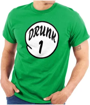 Funny Drunk Number 1 Drinking Humor Graphic T Shirt Men or Women