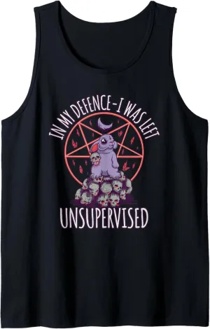 Funny hell bunny cute pentagram goth grunge Tank Top