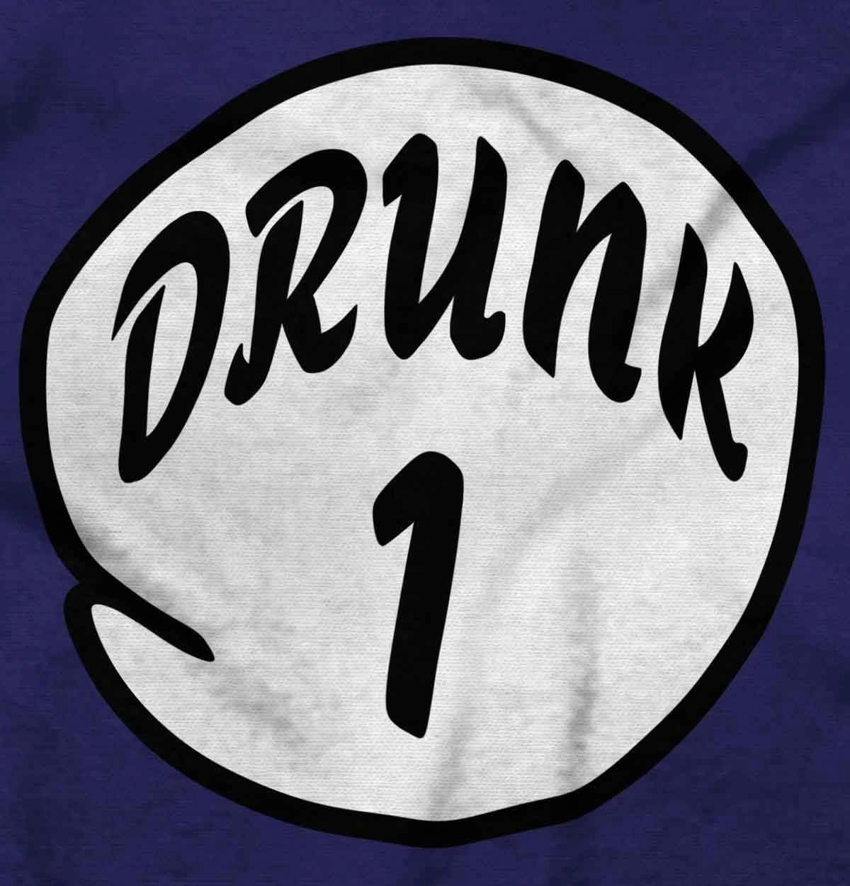 Funny Drunk Number 1 Drinking Humor Graphic T Shirt Men or Women