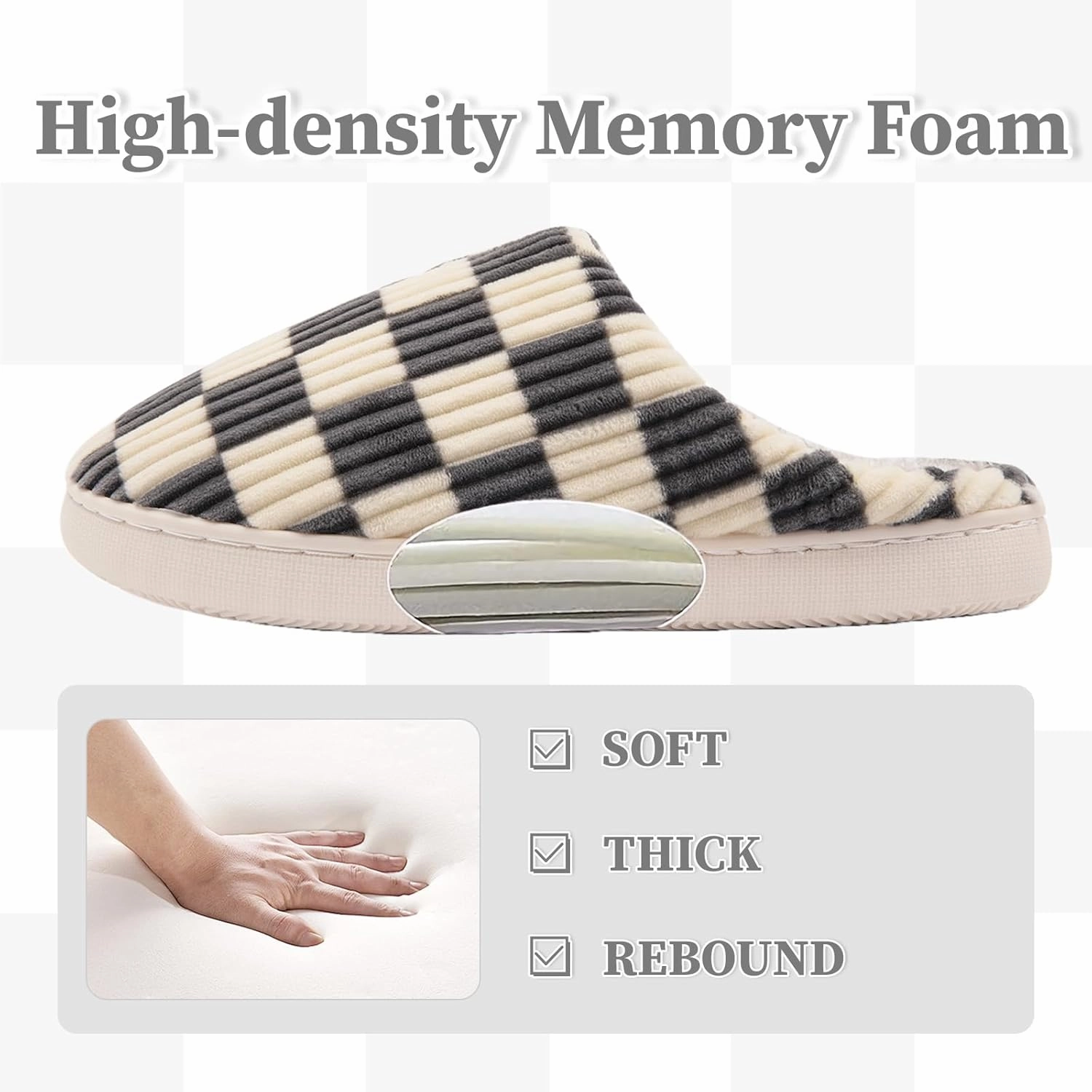 Fuzzy House Slippers for Woman,Memory Foam Womens Slippers,Casual Unisex House Shoes Outdoor Indoor Warm Plush Mens Bedroom Slippers with Faux Fur Lining
