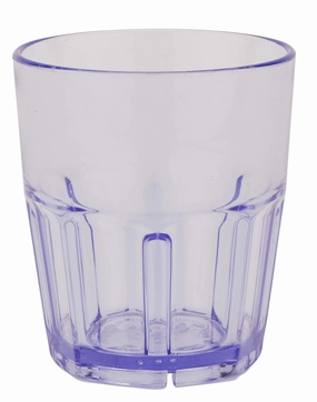 G.E.T. Bahama Heavy-Duty Shatterproof Faceted Tumbler (Set of 4) 12 Ounce Blue | for Restaurants and Home, Dishwasher Safe, BPA Free