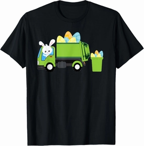 Garbage Truck Easter Bunny Egg Hunt Toddler Kids Boys Girls T-Shirt