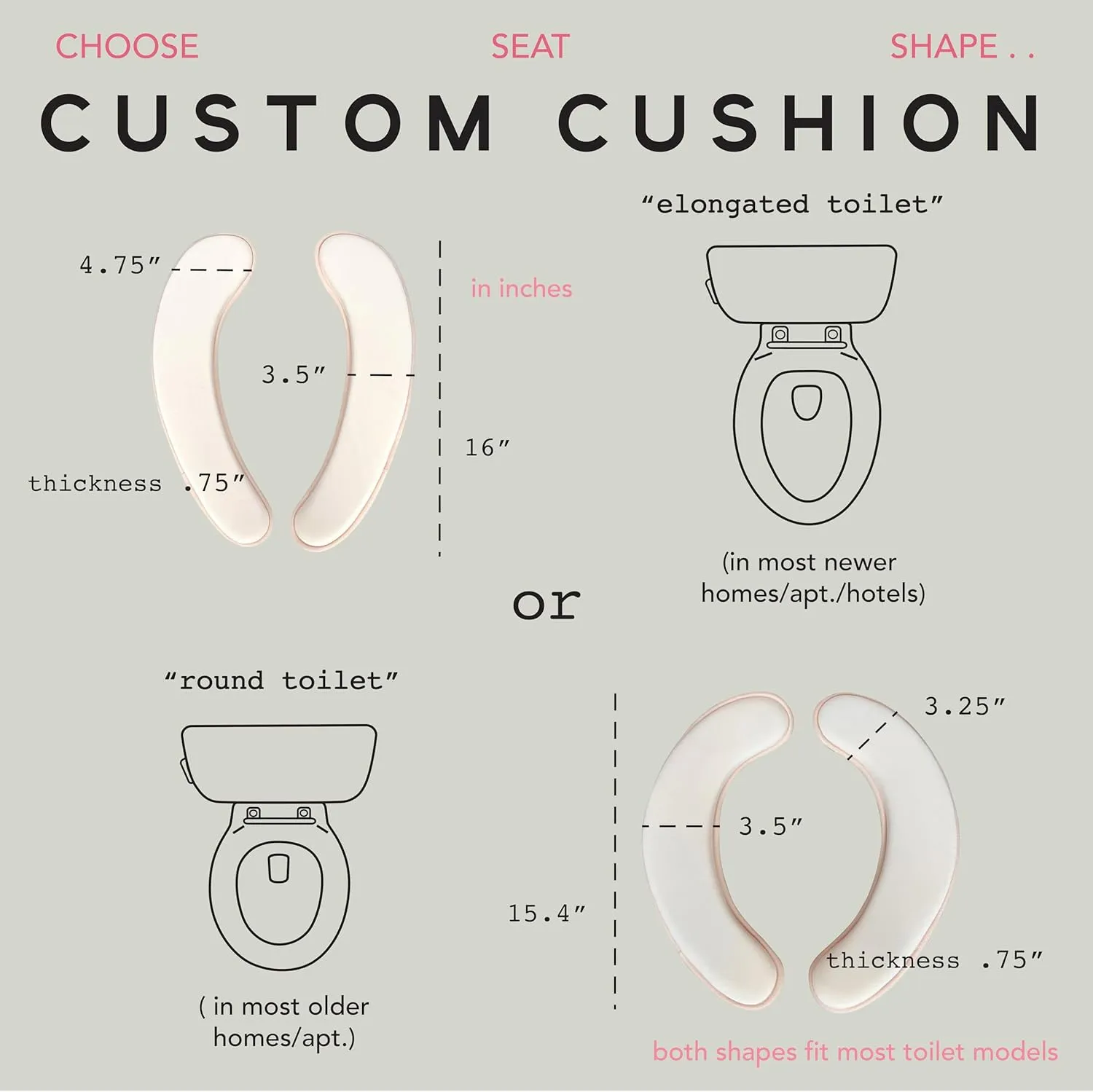 Get Good Premium Comfort Cushion w/Hygienic Wash Bag – Butter Soft, Clean, Warm, Strain Relief, Custom Shape & Color Options, Quick Machine Wash, Ideal for Extended Sitting, Bathroom, Home & Travel