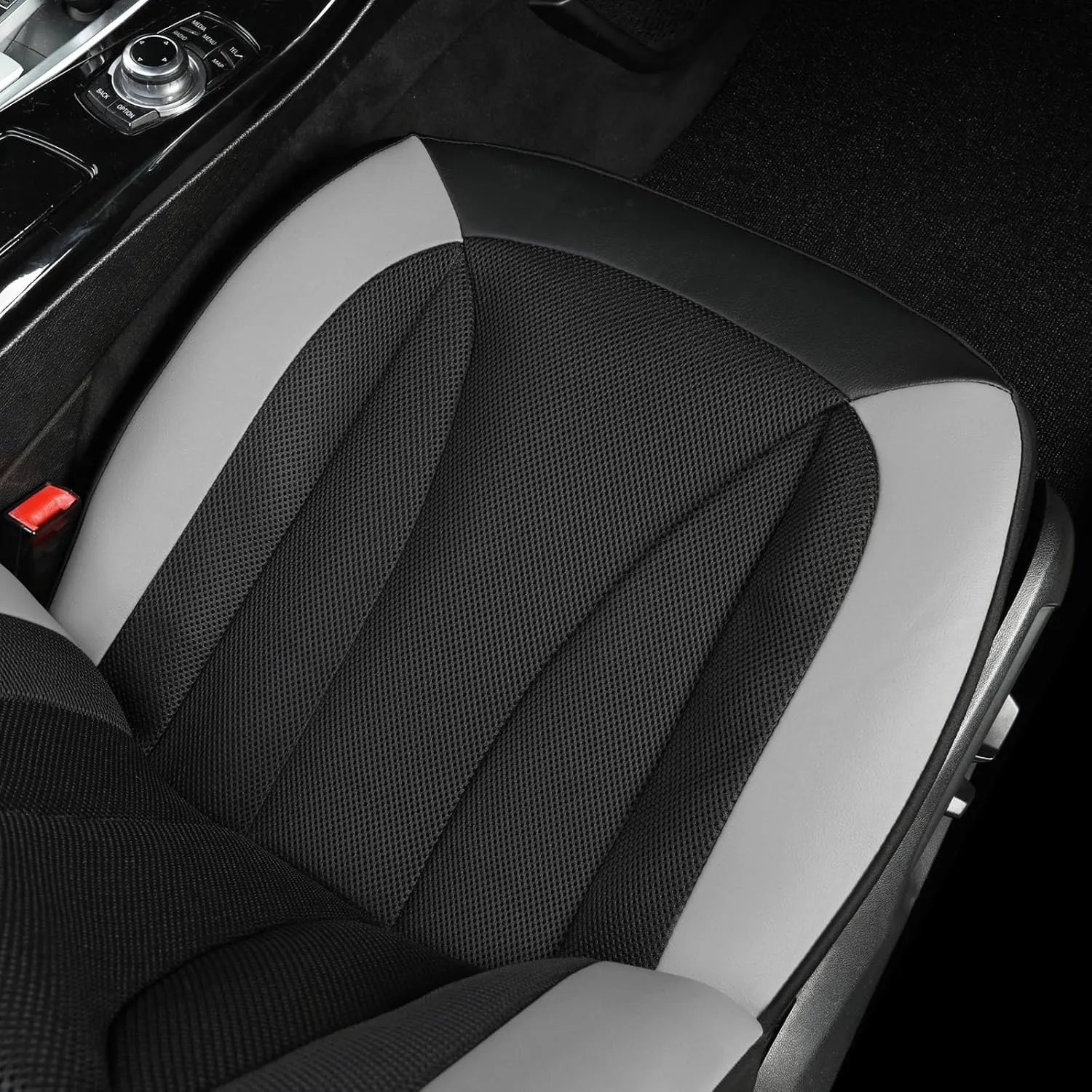 GIANT PANDA 2-Pack Front Mesh Car Seat Covers Custom Fit Toyota Tacoma 2016 2017 2018 2019 2020 2021 2022 2023 Double & Crew Cab SR, SR5, Limited, TRD Pro, TRD Sport, TRD Off-Road (Grey/Gray)