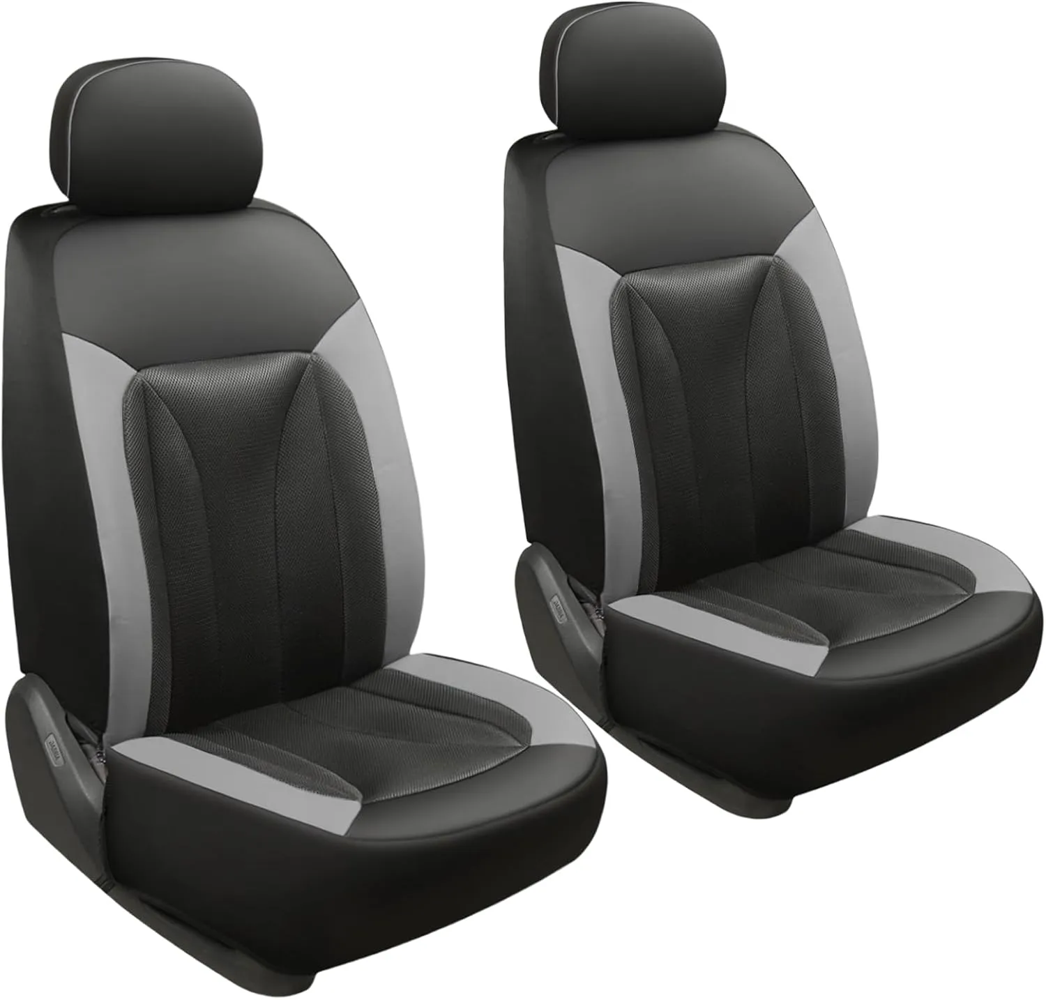 GIANT PANDA 2-Pack Front Mesh Car Seat Covers Custom Fit Toyota Tacoma 2016 2017 2018 2019 2020 2021 2022 2023 Double & Crew Cab SR, SR5, Limited, TRD Pro, TRD Sport, TRD Off-Road (Grey/Gray)