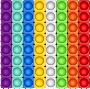 Giant Pop Blocks Bubble Premium Silicone Pop Fidget Blocks for Endless Joy and Education - Vibrant Pop Blocks for Imaginative Play and Puzzle Games-Toy Gift for Kids (64PCS)