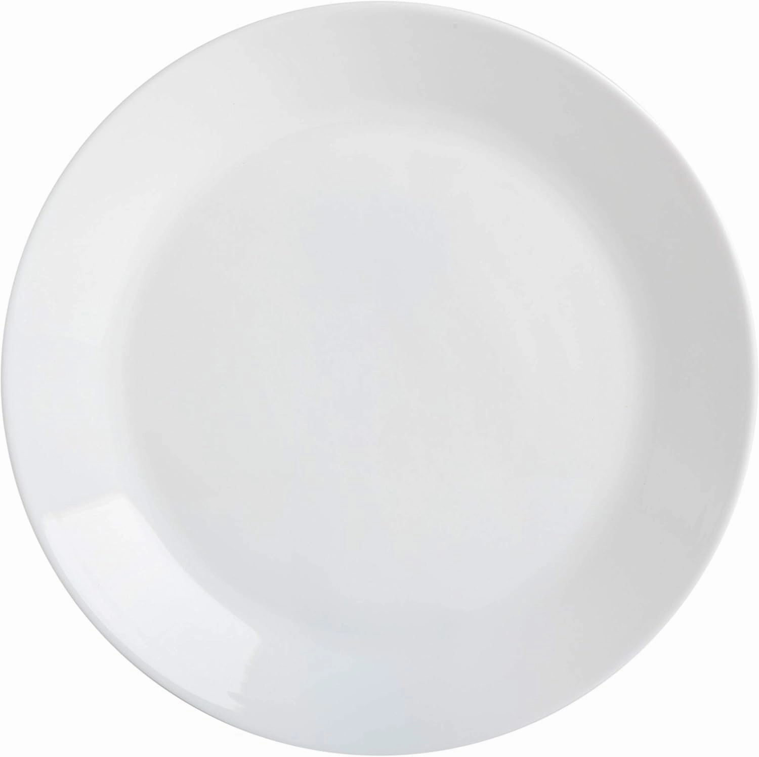 Gibson Home Ultra 18 Piece Break and Chip Resistant Dinnerware Plates and Bowls Set, Round: Service for 6, Opal Glass, White