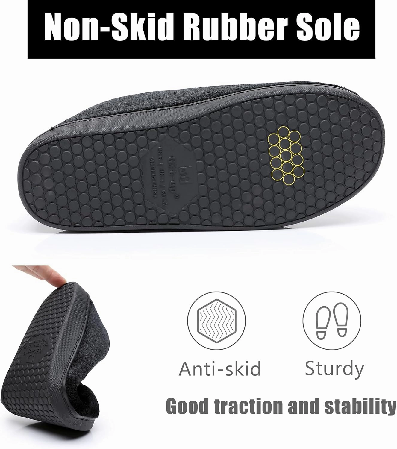 Git-up Women Soft wide Slippers Memory Foam Closed Toed Diabetic Arthritis Edema House Slippers