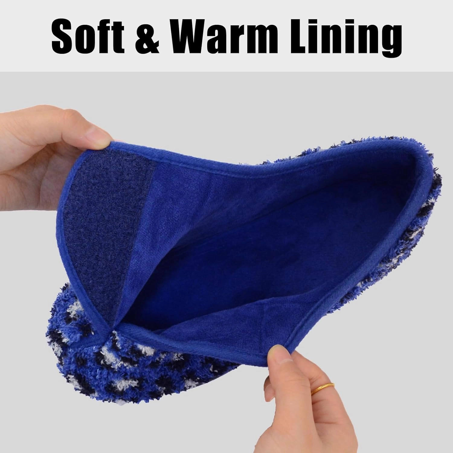 Git-up Women Soft wide Slippers Memory Foam Closed Toed Diabetic Arthritis Edema House Slippers