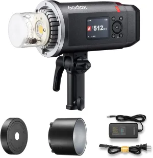 Godox AD600BM II 600Ws Outdoor Flash, Bowens Mount Monolight, GN87 1/8000 HSS, 500 Full Power Flashes, 0.01s ～ 1.9s Recycle Time with 40W Modeling Lamp for DSLR Cameras (Godox AD600BM Upgraded)