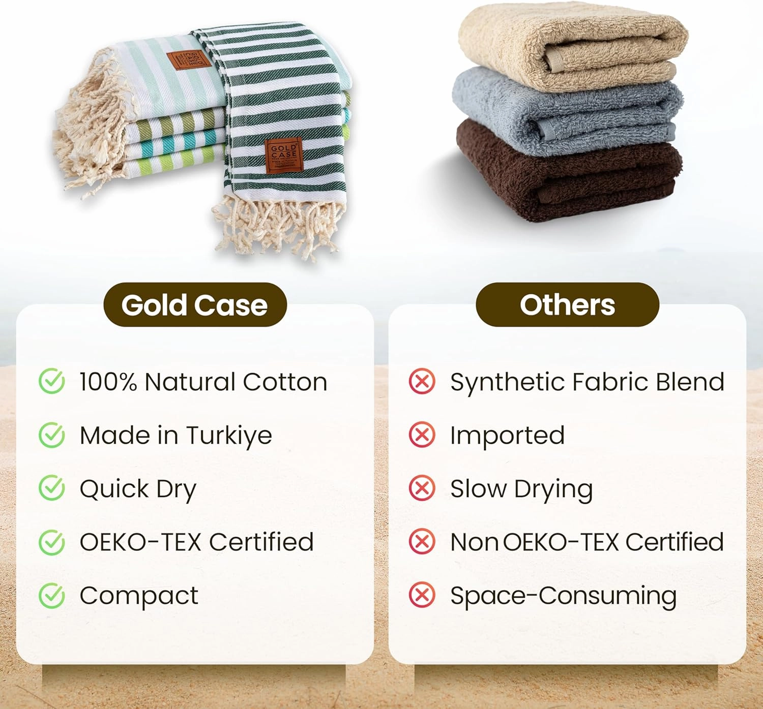 GOLD CASE HOME COLLECTION Myra Original Turkish Hand Towels - Set of 5 20x40 inches 100% Cotton Decorative Towel Bathroom & Kitchen & Hand，Face，Hair，Farmhouse，Gym，Tea & Dishcloth，Tones of Green