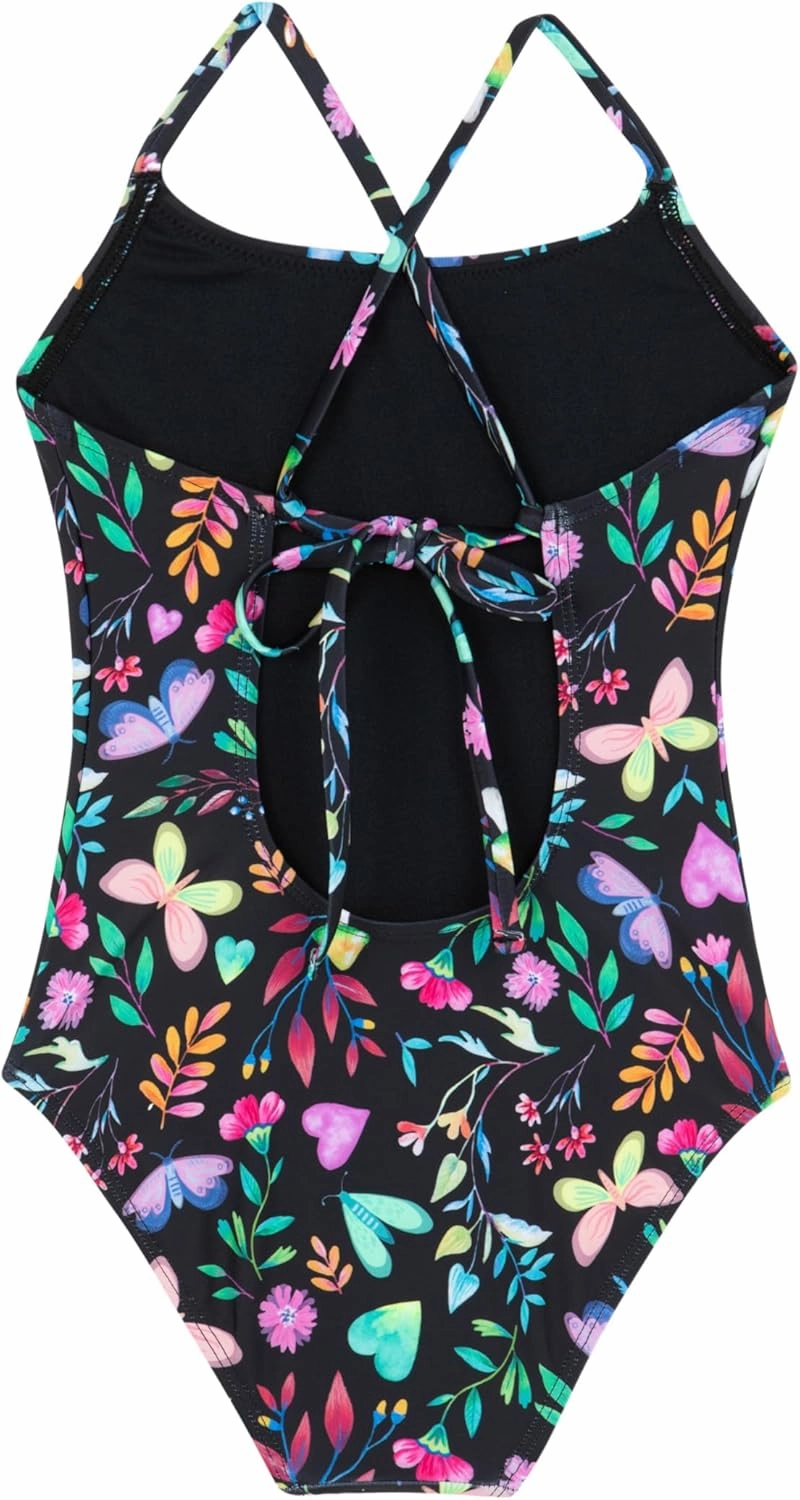 Gottex Kids Criss Cross Tie Back One Piece Swimsuit Chlorine Fade Resistant and Built-in UPF UV 50   Protection