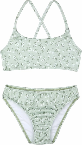 Gottex Kids Ditsy Dream Textured Criss Cross Strap Swim SetChlorine Fade Resistant and Built-in UPF UV 50  Protection