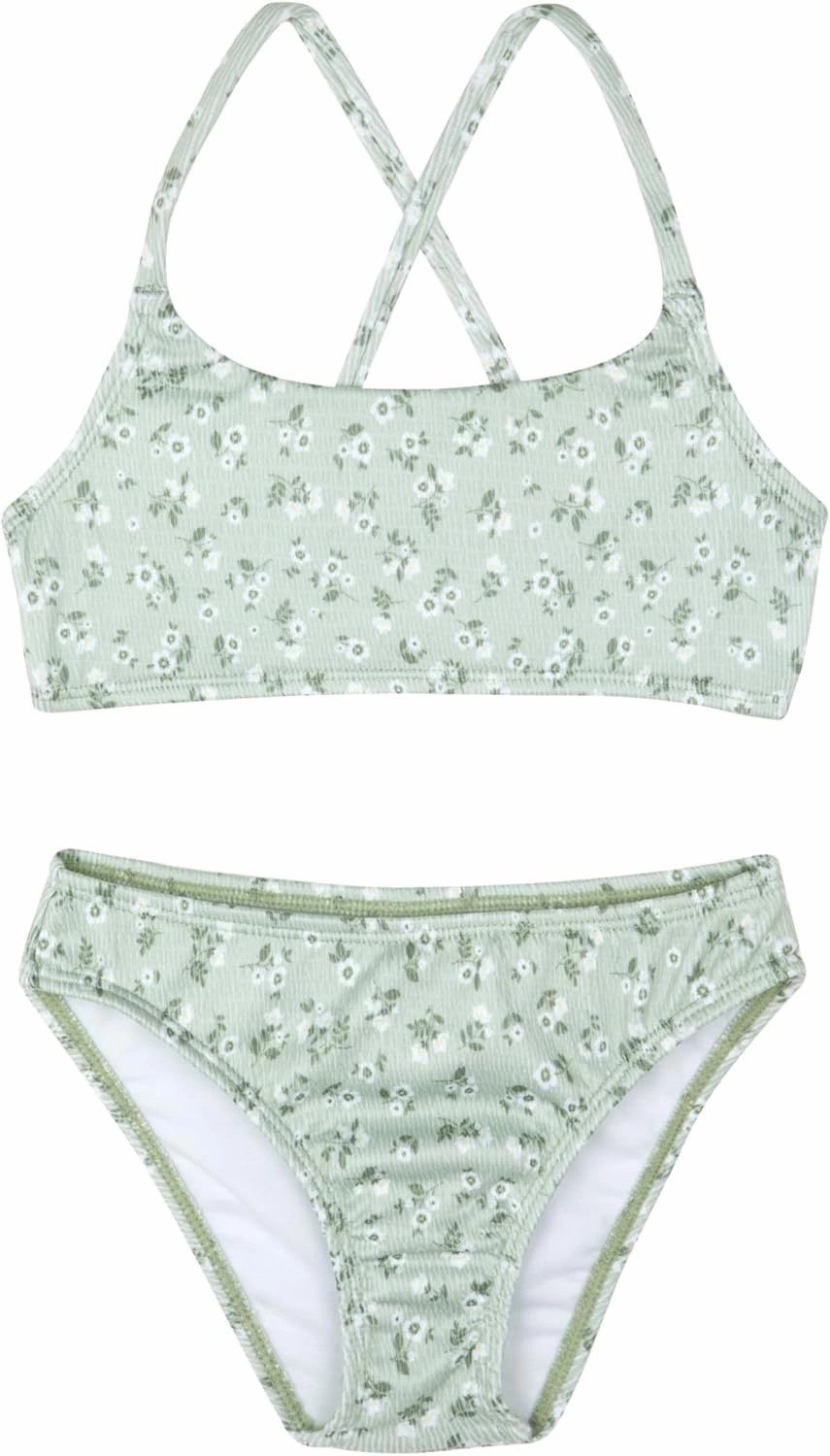 Gottex Kids Ditsy Dream Textured Criss Cross Strap Swim SetChlorine Fade Resistant and Built-in UPF UV 50  Protection