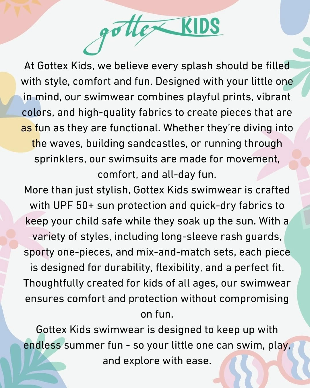 Gottex Kids Ditsy Dream Textured Criss Cross Strap Swim SetChlorine Fade Resistant and Built-in UPF UV 50  Protection