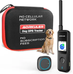 GPS Tracker for Dog No Monthly Fee,No Subscription Required, Portable Pet GPS Real Time Tracking Device Suitable for Areas with Poor Network Signals,Waterproof Long Battery Life(Tracker 2) Black