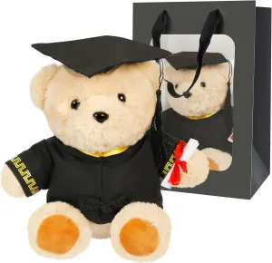 Graduation Teddy Bear Gift - 9 Inch Plush Bear Toy with Gift Bag for Kindergarten to College Graduation