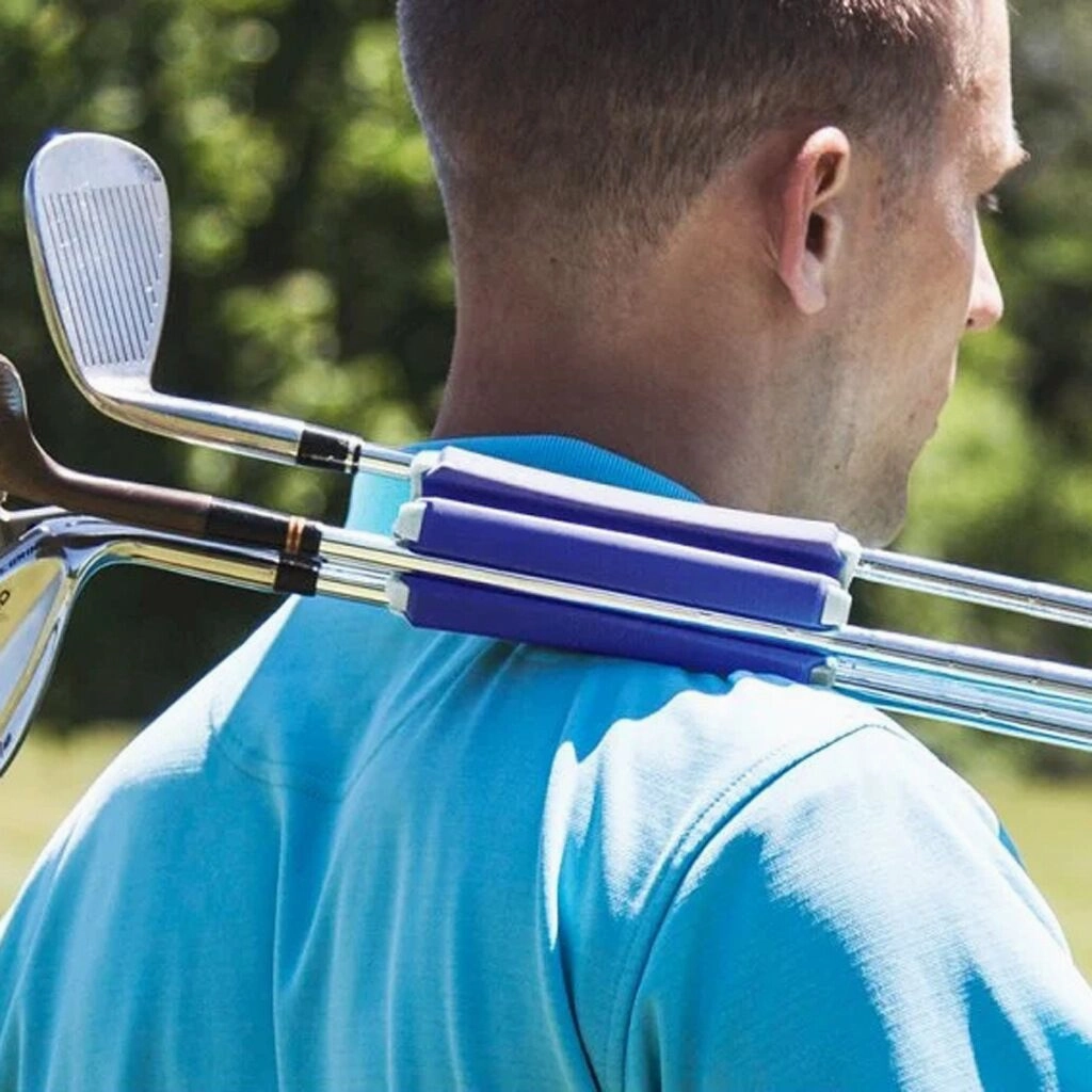 Grey And Blue Golf Club Carrier 2-Pack - Durable ABS PET Golf Club Holder for Secure Storage and Easy Transport