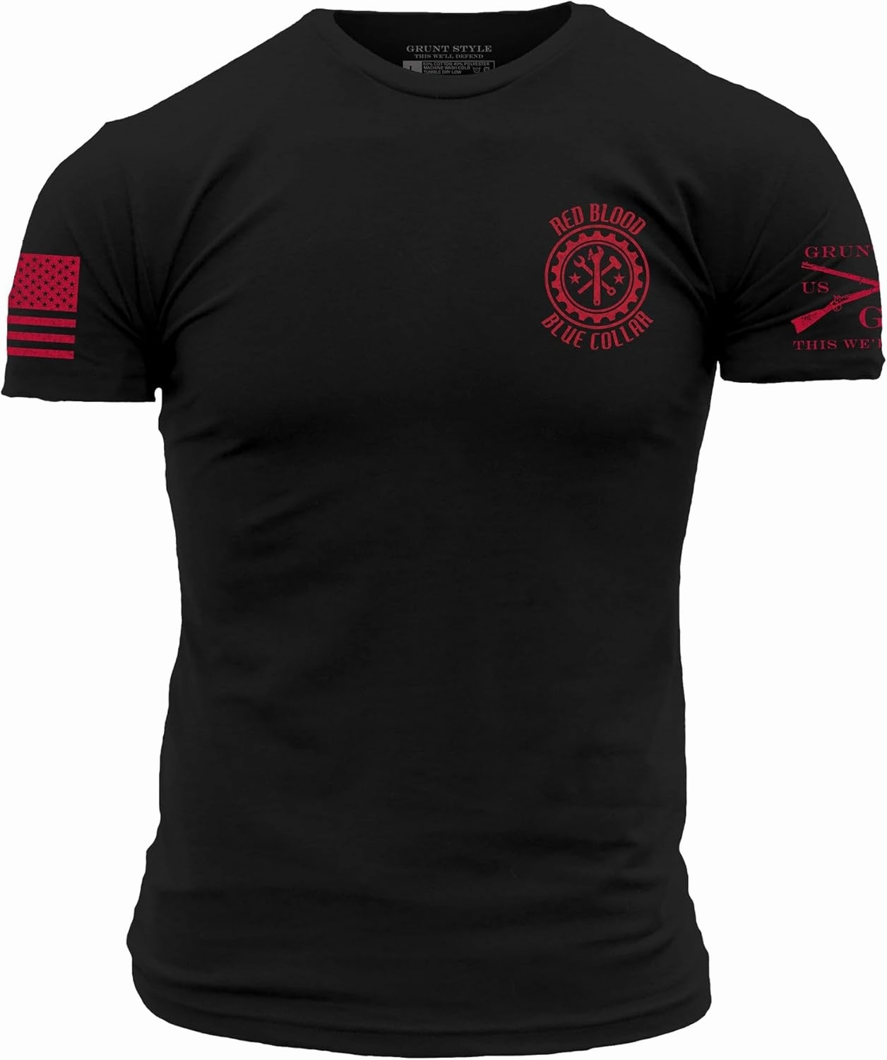 Grunt Style Red Blood Blue Collar Pinup Men's T-Shirt