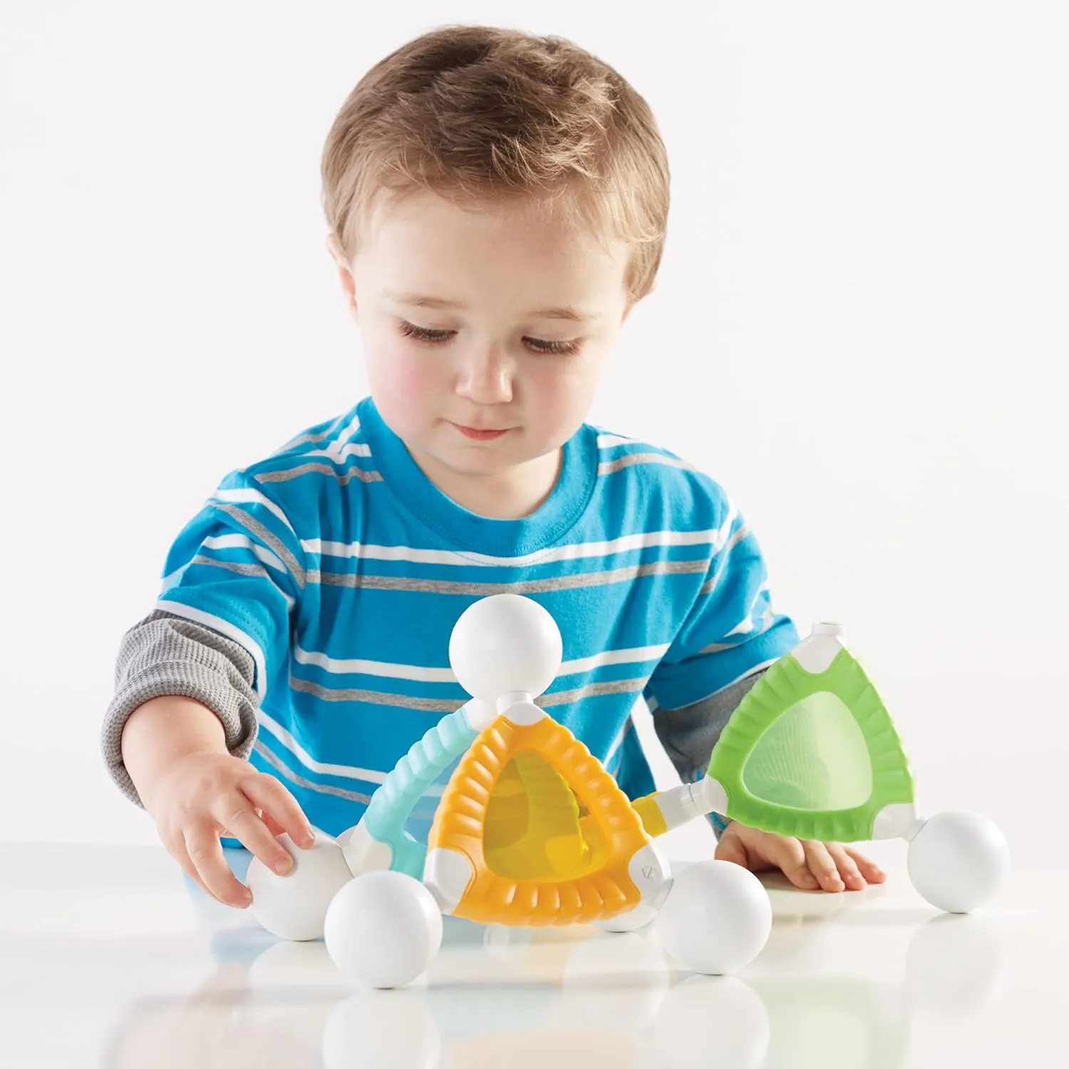 Guidecraft Grippies Windows - 24 Piece Set, Stem Soft Grip Magnetic Building Toy for Toddlers