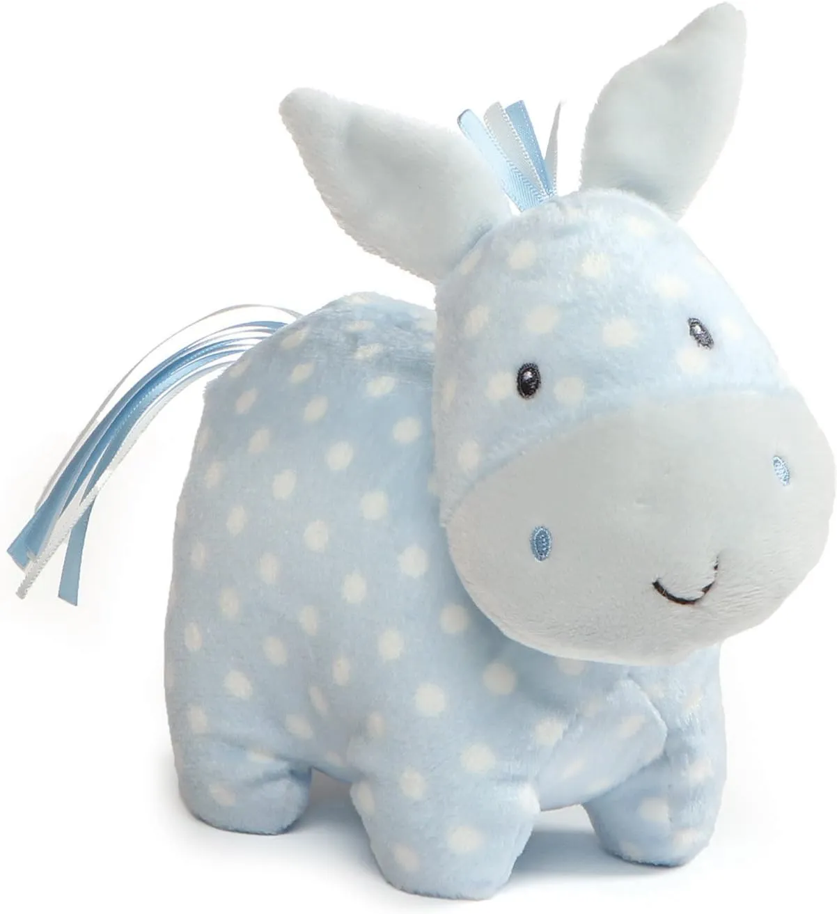 GUND Baby Roly Polys Horse Polka-Dotted Stuffed Animal Plush, Blue, 6”