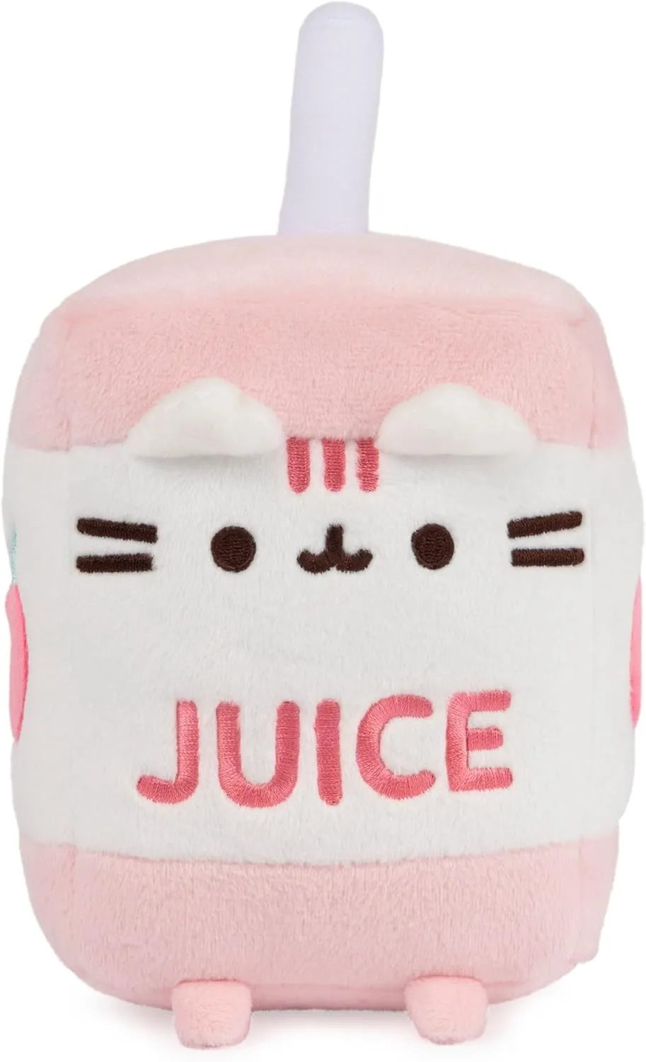 GUND Pusheen Juice Box Plush Cat Stuffed Animal for Ages 8 and Up, Pink/White, 6”