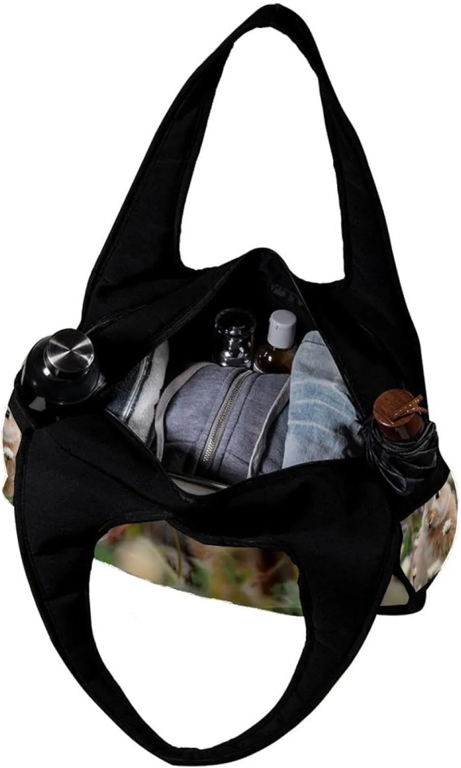 Gym Bag for Women,Small Gym Bag for Men,Bunny Rabbit Flowers Daisy,Overnight Bag
