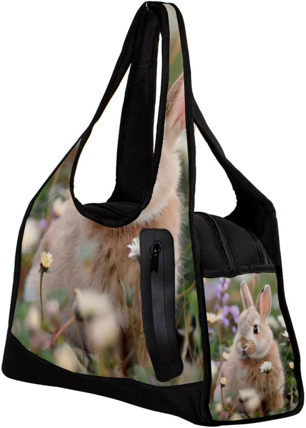 Gym Bag for Women,Small Gym Bag for Men,Bunny Rabbit Flowers Daisy,Overnight Bag