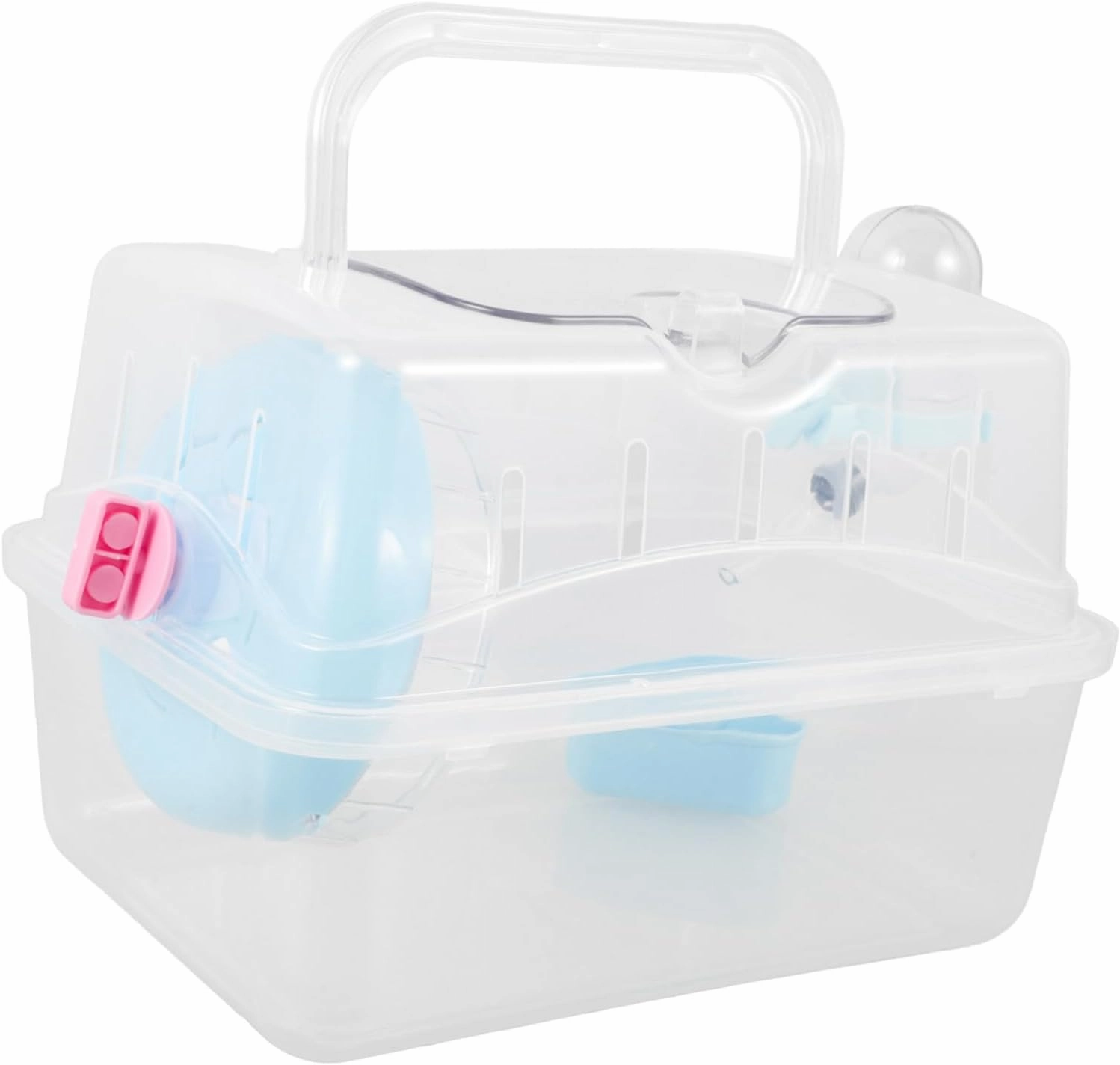 Hamster Travel Box Guinea Pig Portable Outdoor Cage Small Animal Carrier Observation Window Convenient