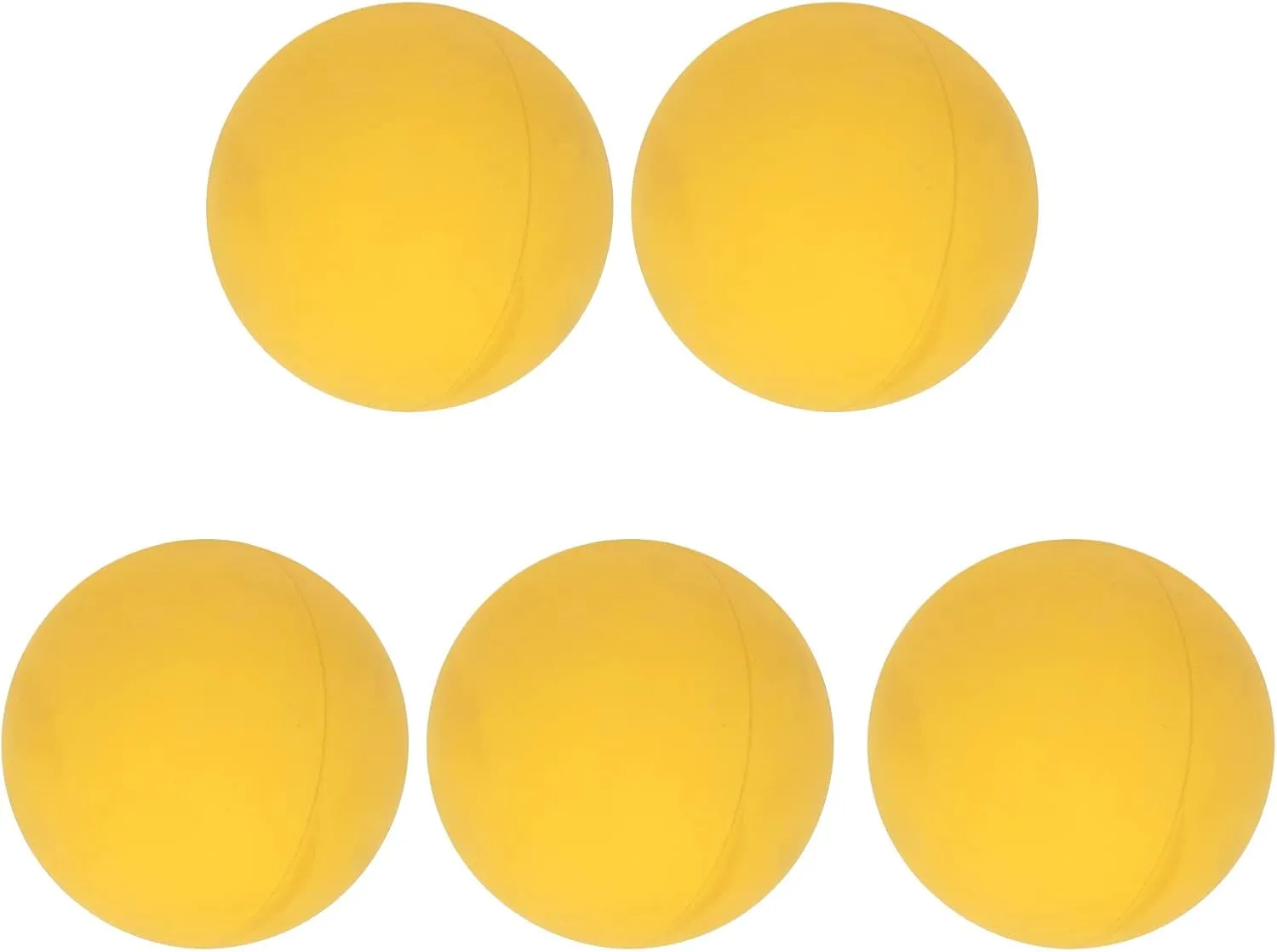Hand Exercise Balls, Stress Relief Ball, 5pcs 6cm Bouncy Balls, Safe and Rubber Hand Exercise Balls for mini and Adults, for Swimming Pools, Beaches (Yellow)