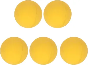 Hand Exercise Balls, Stress Relief Ball, 5pcs 6cm Bouncy Balls, Safe and Rubber Hand Exercise Balls for mini and Adults, for Swimming Pools, Beaches (Yellow)