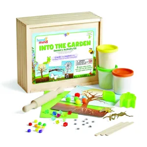 Hand2Mind Into the Garden Sensory Activity Kit - Loose Parts Play Materials for Kids - Montessori Sensory Bin with Lid - Nature and Fine Motor Toys - Play Therapy and Arts & Crafts Kit
