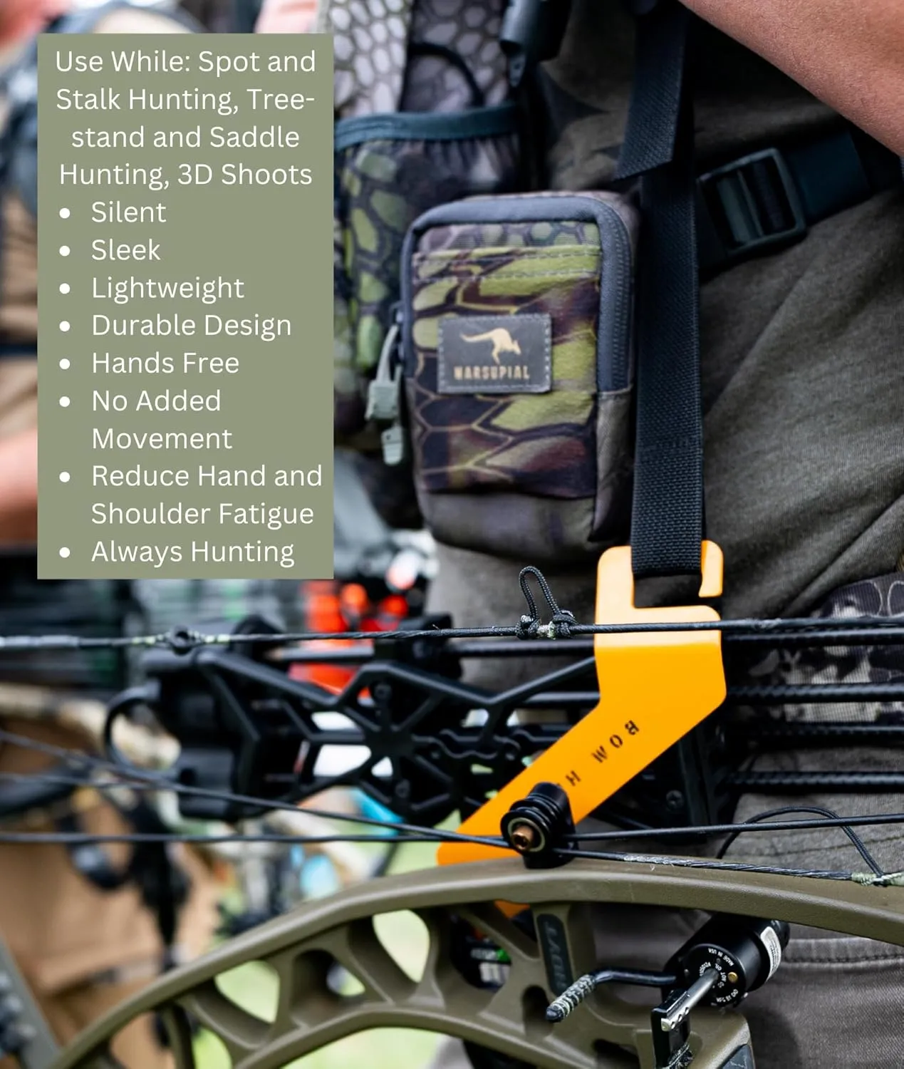 Hands-Free Archery Bow Carrier for Hunting & Tournaments – Comfortable, Adjustable Bow Sling for Easy Carrying