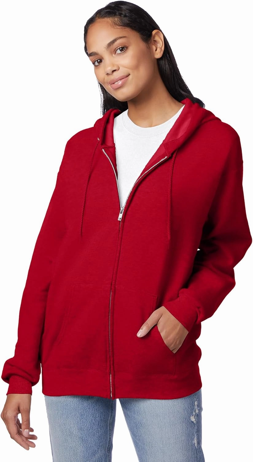 Hanes Men's EcoSmart Fleece Full-Zip Hoodie Sweatshirt