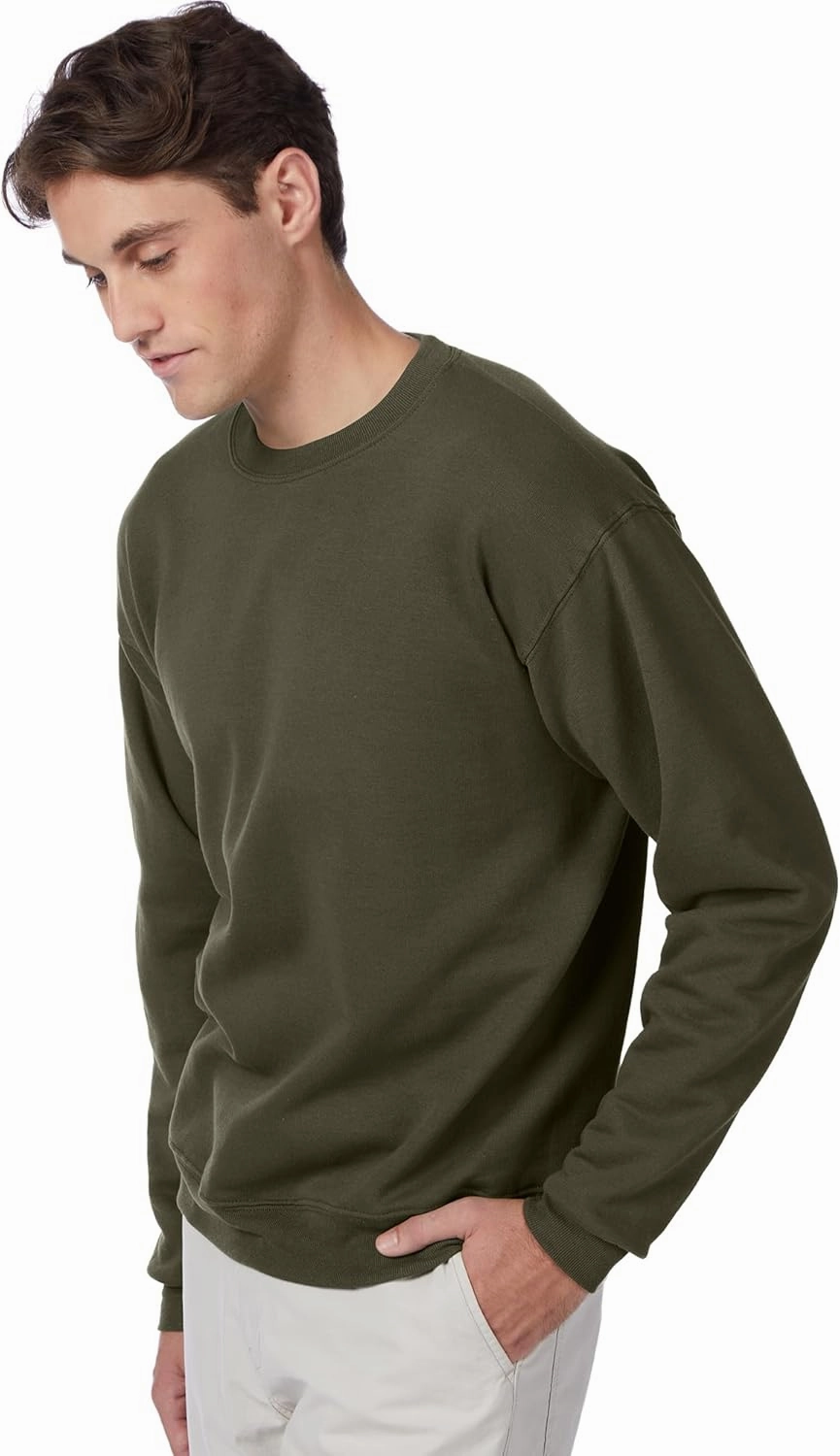 Hanes Men's EcoSmart Fleece, Pullover Crewneck Sweatshirt, 1 or 2 Pack