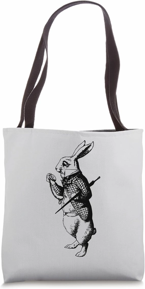 Hare Time Pocket Watch Rabbit Tote Bag