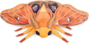 Hawkmoth Plush Simulation Toy, Cute Orange Hawkmoth Toy, Soft Plush Animal Hawkmoth Toy Collection, Flying Animal Silk Moth Holiday Decoration for Boys and Girls 16in