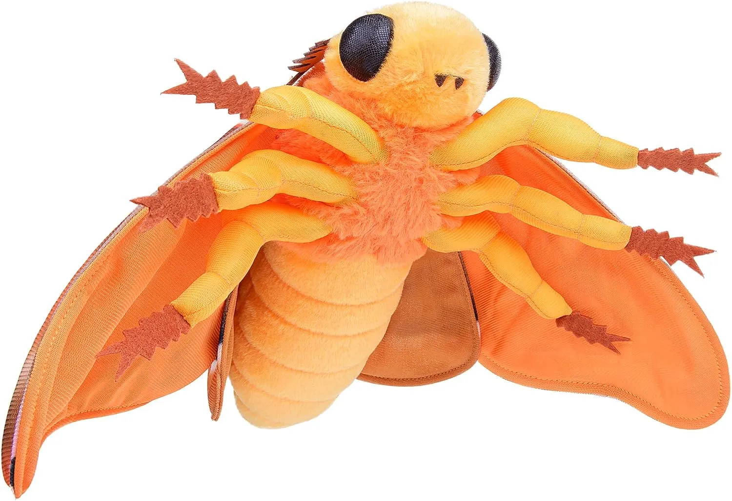 Hawkmoth Plush Simulation Toy, Cute Orange Hawkmoth Toy, Soft Plush Animal Hawkmoth Toy Collection, Flying Animal Silk Moth Holiday Decoration for Boys and Girls 16in