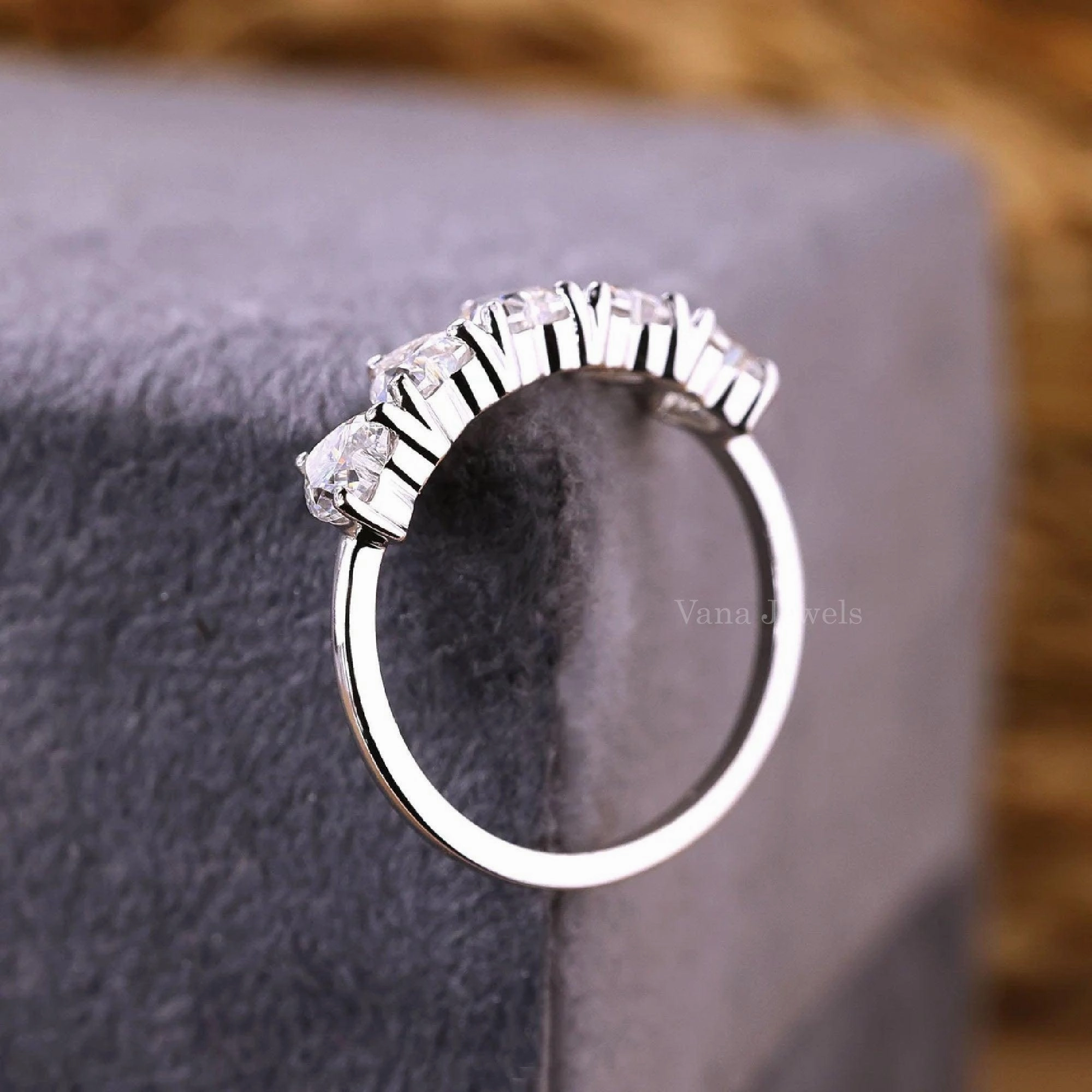 Heart Cut Lab Grown Diamond Eternity Wedding Band