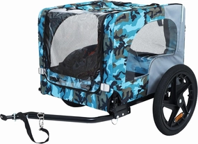 Heavy Duty Collapsible Pet Bike Trailer: 16-Inch All-Terrain Wheels & Universal Hitch - Foldable Dog/Cargo Carrier for Bicycles - Safe & Comfortable Transport for Small/Medium Pets