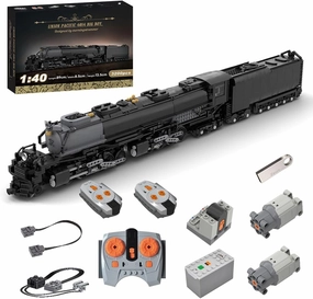 Helixsun Union Pacific 4014 Big Boy Train Building Blocks, 1/40 Scale Dynamic RC Steam Locomotive Train Building Kit, MOC-73232 Train Construction Toy for Adults (3200 Piece)