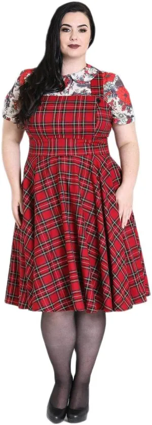 Hell Bunny Irvine Tartan Vintage Retro Pinafore Dress XS-4XL
