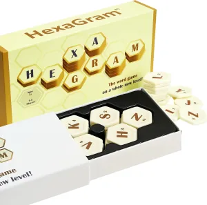 Hexagram® – A Refreshing take on a Classic Word Game | A Family Board Game for Adults, Teens, Solo or 2 to 4 Players, Ages 7 and up | A Word Game on a Whole New Level!