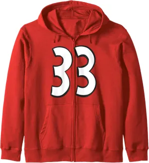 Hey Arnold Halloween Gerald Number 33 Costume Zip Hoodie