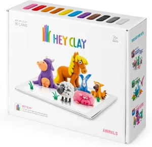 Hey Clay Animals - 18 Can Modeling Air-Dry Clay & Interactive App - Arts & Crafts for Ages 3 to 11