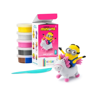 HEY CLAY - MINIONS, DAVE & FLUFFY, 5 cans