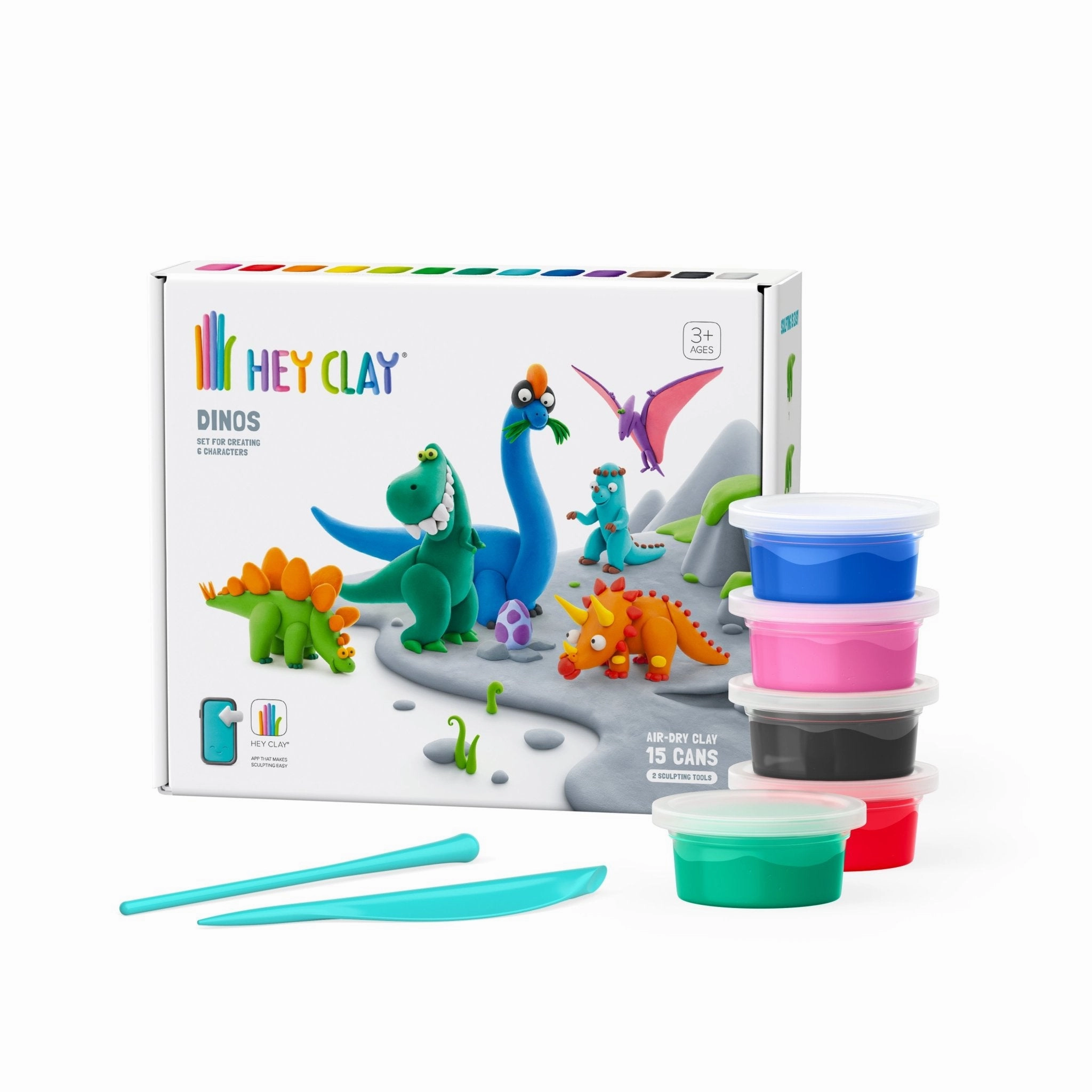 HEY CLAY Air Dry Clay Kit for Kids – Creative Modeling Set with Fun Characters and Themes